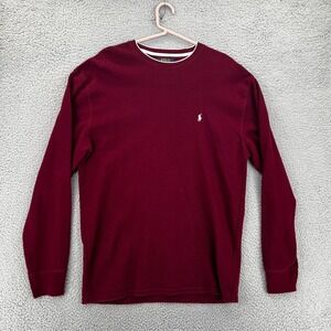 Polo Ralph Lauren Sleep Pajama Shirt Mens 2XL Red Thermal Long Sleeve Cotton